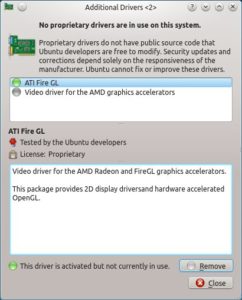 Abbildung 2: Ubuntu richtet proprietäre 3-D-Treiber komfortabel ein. In einem Repository liegen die nötigen Pakete, auch wenn sie nicht Teil der offiziellen Distribution sind.
