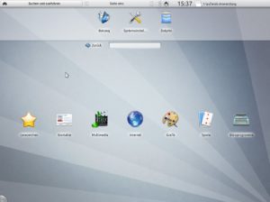 Abbildung 2: Wie gewohnt lässt sich der KDE-Desktop auch in eine Netbook-Oberfläche verwandeln.