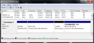 Abbildung 3: In der Windows-Datenträgerverwaltung ändern Sie die Formatierung der Linux-/Windows-Partition von FAT auf NTFS.