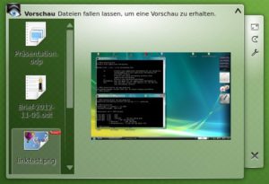 Abbildung 3: Das Vorschau-Applet für den Desktop nimmt per Drag & Drop gleich mehrere Dateien auf.