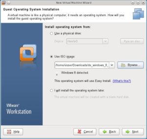 Abbildung 3: "Easy Install" heißt die VMware-Workstation-Funktion, die Installationsdatenträger gängiger Betriebssysteme erkennt und damit das Einrichten virtueller Maschinen beschleunigt und automatisiert.