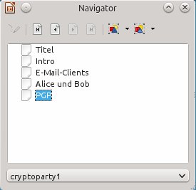 Abbildung 4: Der Navigator zeigt die Folien der Präsentation in einer handlichen Liste an.
