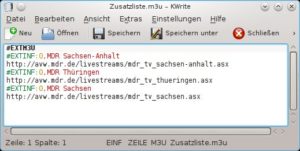 Abbildung 5: Über Zusatzlisten empfangen Sie mit Freetuxtv auch Ihre Lieblingssender.