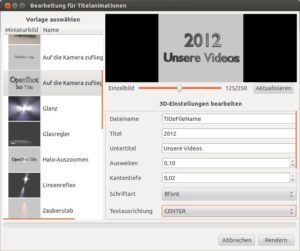 Abbildung 6: Dank der Render-Software Blender betten Sie animierte Texte in ein Projekte ein.