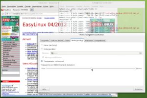 Abbildung 7: Das Gnome-Terminal bietet im Einrichtungsdialog an, den Hintergrund transparent zu gestalten. Über den Schieberegler definieren Sie, wie durchsichtig das Fenster ist.