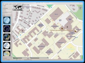 Abbildung 8: Der Desktop-Globus Marble lädt auf Wunsch die Straßenkarten des OpenStreetMap-Projekts.