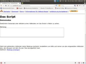 Abbildung 8: Ziemlich verwirrend: Eine Erweiterung namens "Disable Anti-Adblock" blockiert ein Skript, das Adblock Plus blockiert, welches wiederum Anzeigen blockiert.