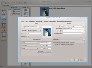 Abbildung 9: Das KDE-Programm Kontact synchronisiert das Adressbuch des Handys und zeigt die Google-Kontakte getrennt von den lokalen Einträgen an.