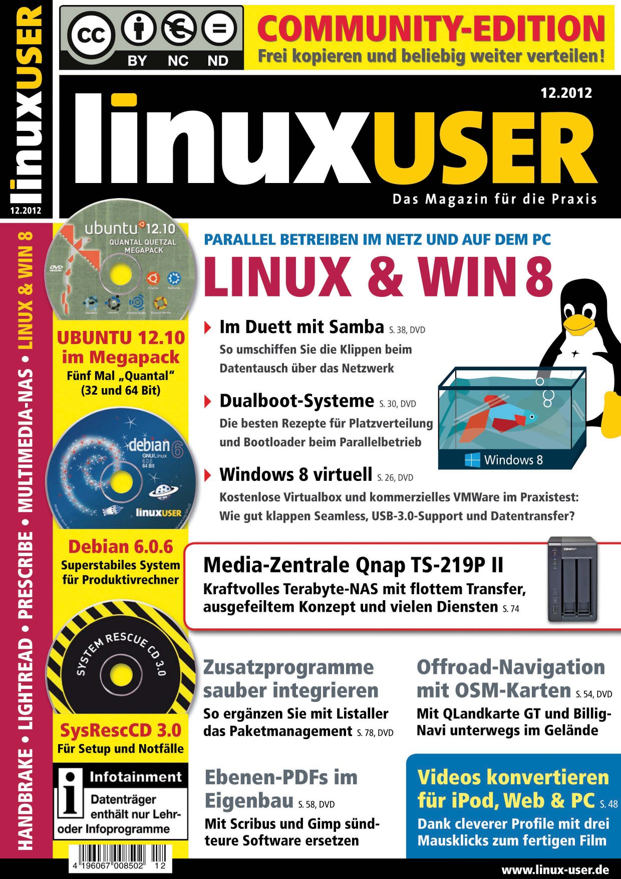 Heftcover LinuxUser Community Edition 12/2012