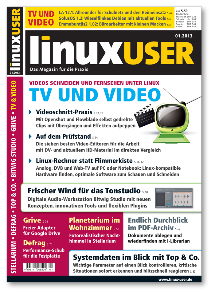 Heftcover LinuxUser 01/2013