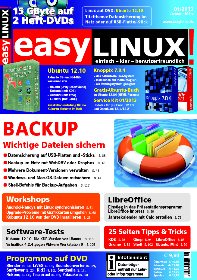 Heftcover EasyLinux 01/2013