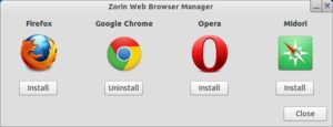 Abbildung 1: Gleich vier alternative Browser bietet der Browser-Manager an.