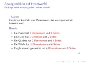 Abbildung 1: Im Standardlayout erzeugt LaTeX schlichte und gut lesbare Folien.