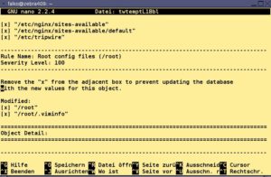 Abbildung 3: Änderungen, die nachvollziehbar und erlaubt sind, lassen sich fix in die Tripwire-Datenbank übernehmen.