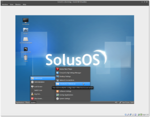 Sieht aus wie Gnome 2: Das Consort Desktop Environment in einer virtuellen Maschine.