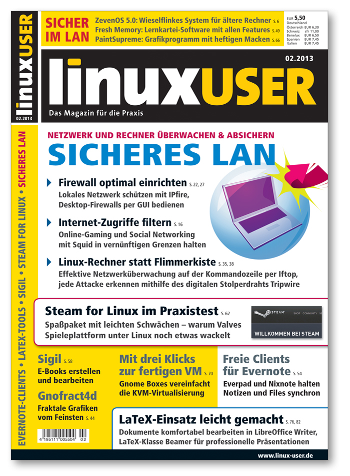 Heftcover LinuxUser 02/2013