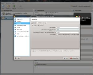 Abbildung 1: Virtualbox bringt von Haus einen RDP-Server mit. Sie brauchen daher am Arbeitsplatz nur einen RDP-Client wie Remmina, um auf die grafische Oberfläche virtueller Desktops zuzugreifen.