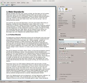 Abbildung 1: Author unterscheidet sich aufgrund des Forks aus Words optisch fast überhaupt nicht von der Textverarbeitung.