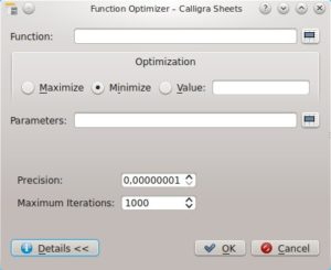 Abbildung 12: Der Function Optimizer hilft bei Was-wäre-wenn-Analysen in der Tabellenkalkulation Sheets.