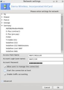 Abbildung 2: Bequemer geht es kaum noch: UMTS unter Linux (hier: PCLinuxOS).