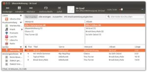 Abbildung 2: Rhythmbox ist seit 2012 wieder Ubuntus Standard-Audioplayer. Er überzeugt durch gute Medienintegration, übersichtliche Titelverwaltung und einfaches Media-Streaming.