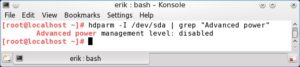 Abbildung 4: Das Power Management ist hier abgeschaltet.
