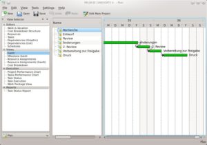 Abbildung 7: Die Gantt-Ansicht sorgt für Übersicht über die Abläufe im Projekt.