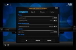 Abbildung 1: Ein Einstellungsdialog der OpenELEC-Distribution.