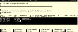 Abbildung 2: Die zu sichernden Host tragen Sie auf dem Server in die Datei <code srcset=