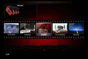 Abbildung 4: Back Row gestaltet das Thema Kino optisch ansprechend.