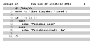 Abbildung 4: Das Listing erinnert an alte Computerausdrucke, stammt aber von einem modernen Linux-PC mit Enscript.