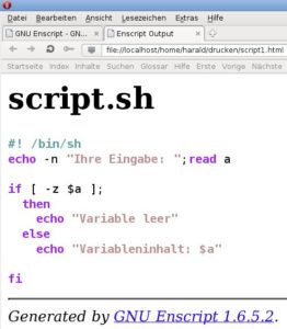 Abbildung 6: Die HTML-Ausgabe zum integrieren in eine Website bringt zudem Farbe in den Quellcode.