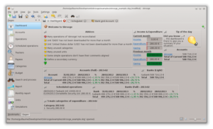 Screenshot der neuen Version 1.6.0 von Scrooge (Quelle: http://skrooge.org)