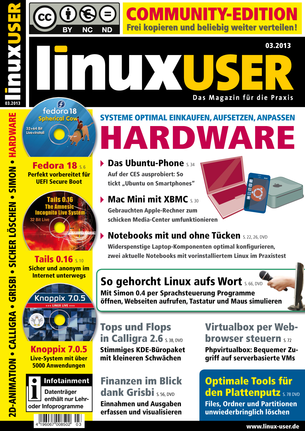 Heftcover LinuxUser Community Edition 03/2013