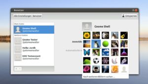 Abbildung 1: Über die Systemeinstellungen suchen Sie ein Profilbild für Ihren Account aus.