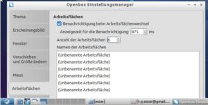 Abbildung 1: Mehr Arbeitsflächen bietet Ihnen Lubuntus LXDE über die Desktop-Pager-Einstellungen.