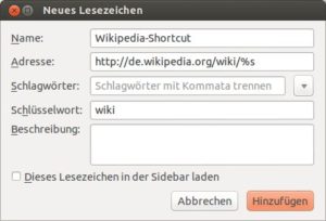 Abbildung 2: Mit den Lesezeichen-Schlüsselwörtern ersparen Sie sich viel Tipparbeit.