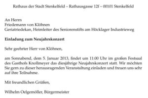 Abbildung 2: Die Daten für die einzelnen Adressaten stammen bei diesem Anschreiben aus einer separaten CSV-Datei.