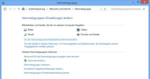 Abbildung 2: Die Heimnetzgruppen sind in Windows seit Version 7 ein Thema, im Samba-Setup stören sie aber nur.