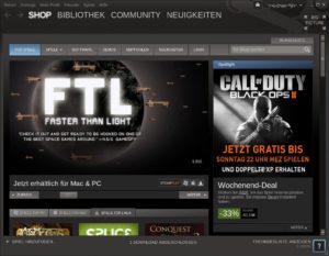 Abbildung 2: Das Hauptfenster des Steam-Clients können Sie wie jedes andere Fenster vergrößern und verkleinern.