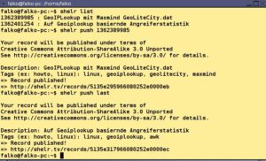 Abbildung 3: IDs sind nichts weiter als Unix-Timestamps, die das Programm Shelr nutzt, um lokale Shell-Casts zu identifizieren.