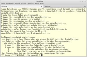 Abbildung 4: Bevor die Installationsroutine Konfigurationsdateien des Systems ersetzt, fragt sie nach.