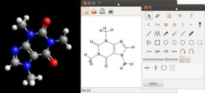 Abbildung 6: GChemPaint ist der Außenseiter im Angebot. Das Programm wandelt PDB-Dateien in Strukturformeln um, die sich bei einfachen Molekülen besser für wissenschaftliche Publikationen eignen.