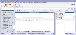 Abbildung 6: Der Aufgabenplaner Taskunifier bündelt zu erledigende Aufgaben nach Kontexten, Zielen und Orten. Zusätzlich gibt es virtuelle Sammelordner und Schlagwörter. Die Abbildung zeigt das GUI für die Kontext-Zuordnung.
