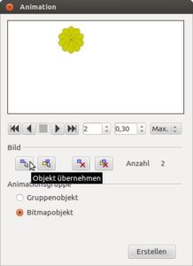 Abbildung 8: Mit Hilfe des Dialogs "Animation" setzen Sie die Einzelteile zu einem kleinen Film zusammen.