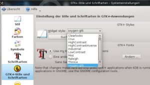 Abbildung 9: Mit dem Paket "oxygen-gtk" erscheinen GTK-Anwendungen im KDE-Look.
