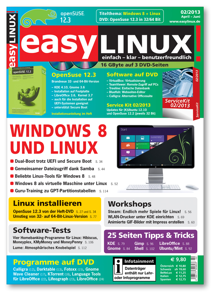 Heftcover EasyLinux 02/2013