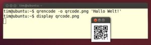 Abbildung 1: Hier kodiert Qrencode die Zeichenkette <code srcset=