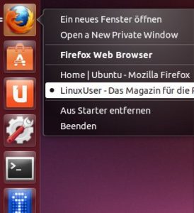 Abbildung 2: Der Punkt in der Taskliste zeigt das aktuell fokussierte Fenster an.