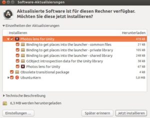 Abbildung 3: Aktualisierungen zeigt Ubuntu jetzt übersichtlicher zu den jeweiligen Programmen gruppiert an.